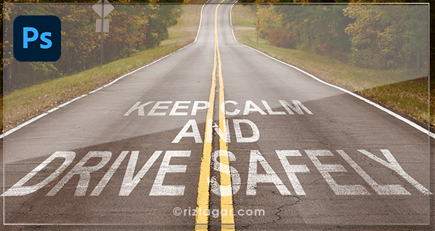 How to Paint Text on a Road in Photoshop
