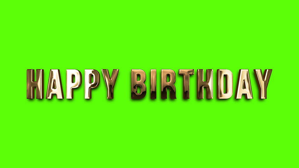 Happy Birthday Green Screen footage