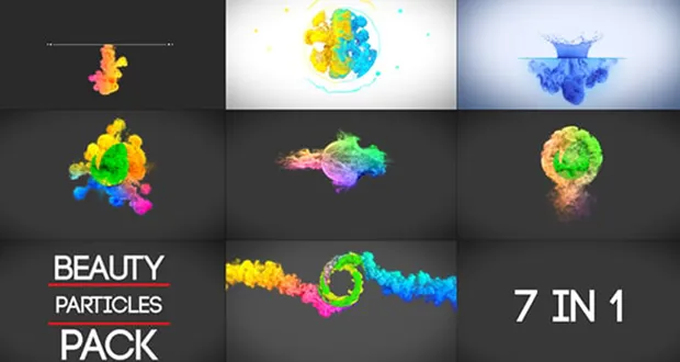 Beauty Particles logo reveal pack